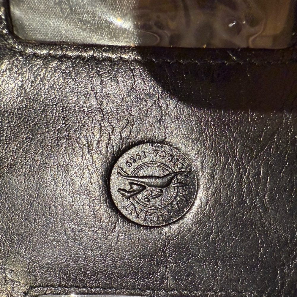 Mancini - Black 100% Leather Wallet with Logo - Picture 2 of 6